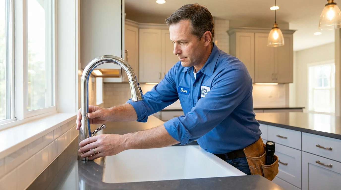 Kitchen faucet installation by Johns Plumbing LLC in San Lorenzo
